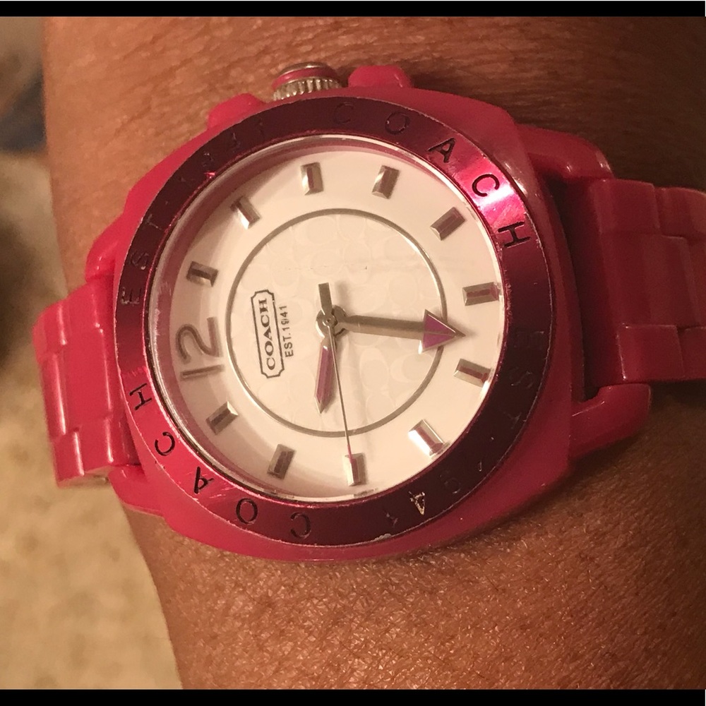 Rose pink coach watch